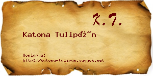 Katona Tulipán névjegykártya